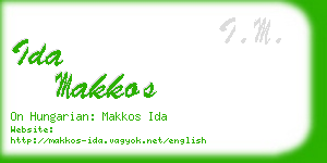 ida makkos business card